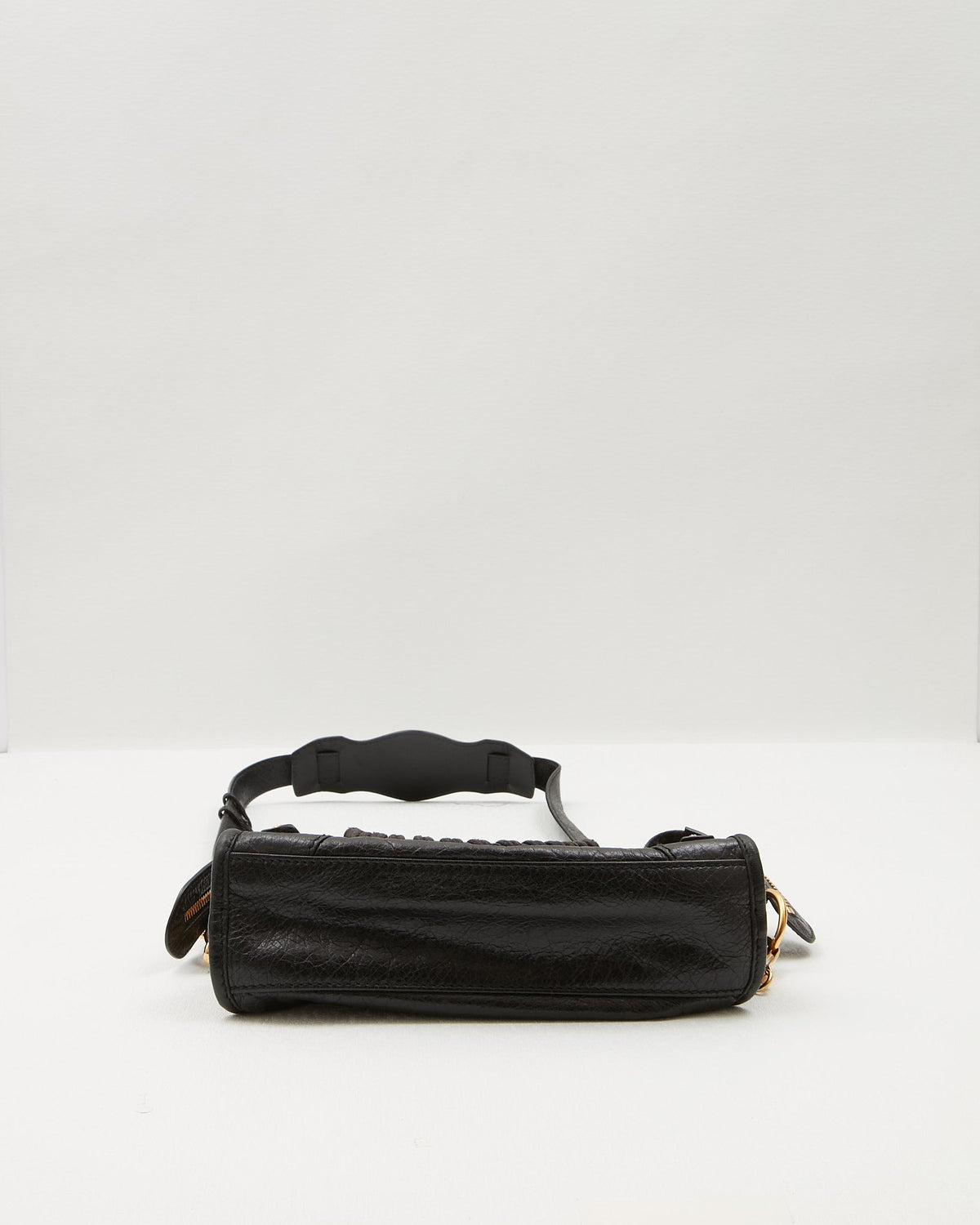 Balenciaga Black Leather Motocross Giant 21 MIni City Bag