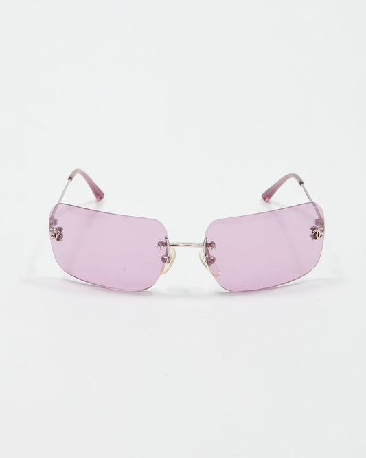 Chanel Pink Lense 4017 CC Logo Sunglasses