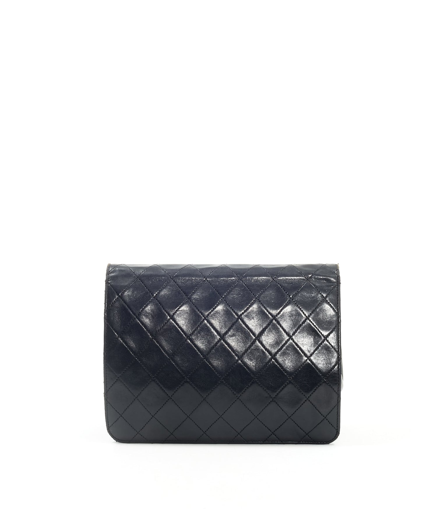 Chanel Black Lambskin Vintage Coco Flap Chain Bag