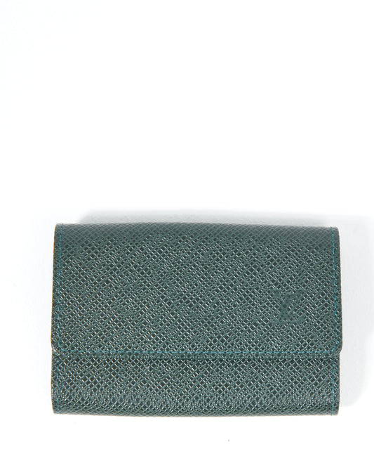 Louis Vuitton Hunter Green Taiga Leather Key Holder
