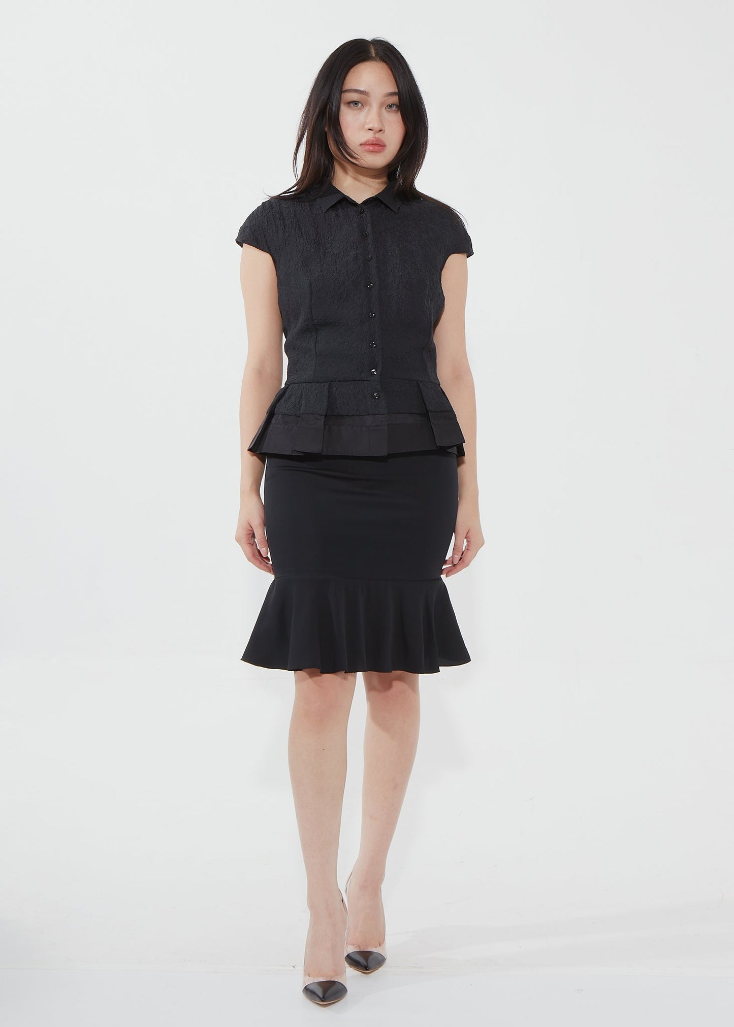 Dior Vintage Black Peplum Top - 6