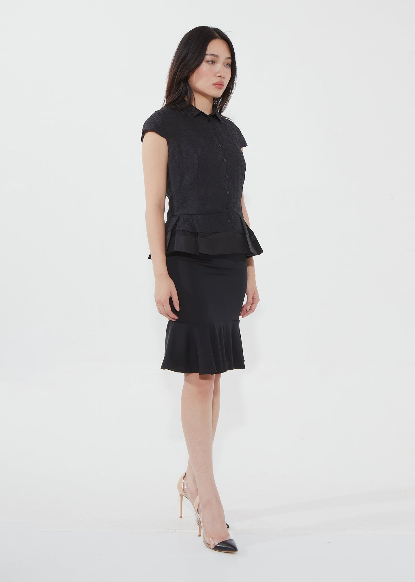 Dior Vintage Black Peplum Top - 6