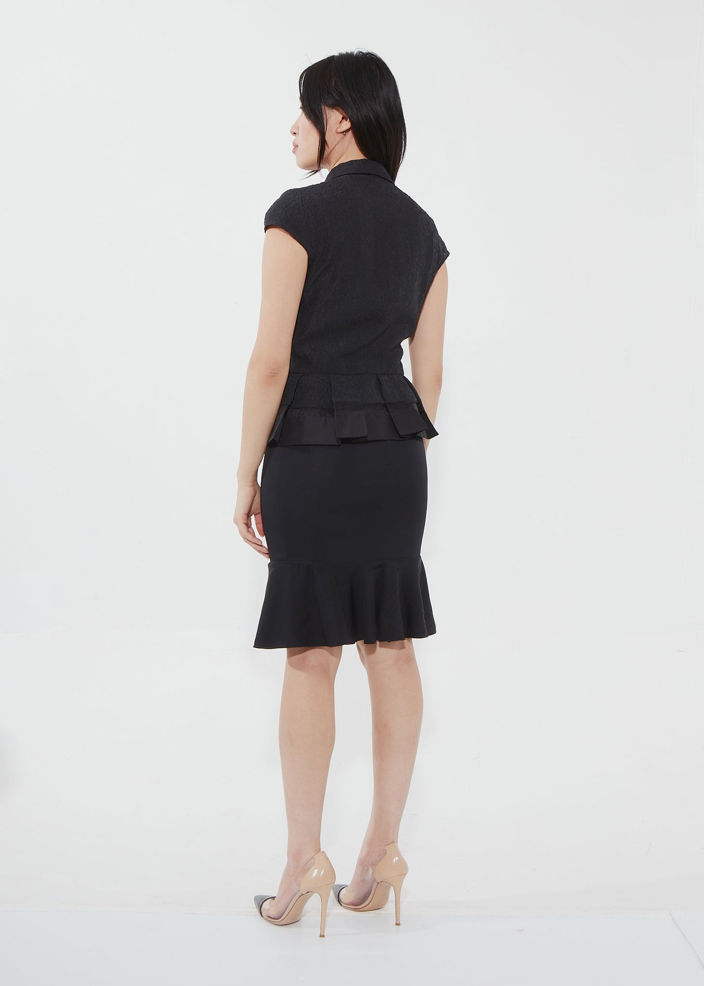 Dior Vintage Black Peplum Top - 6