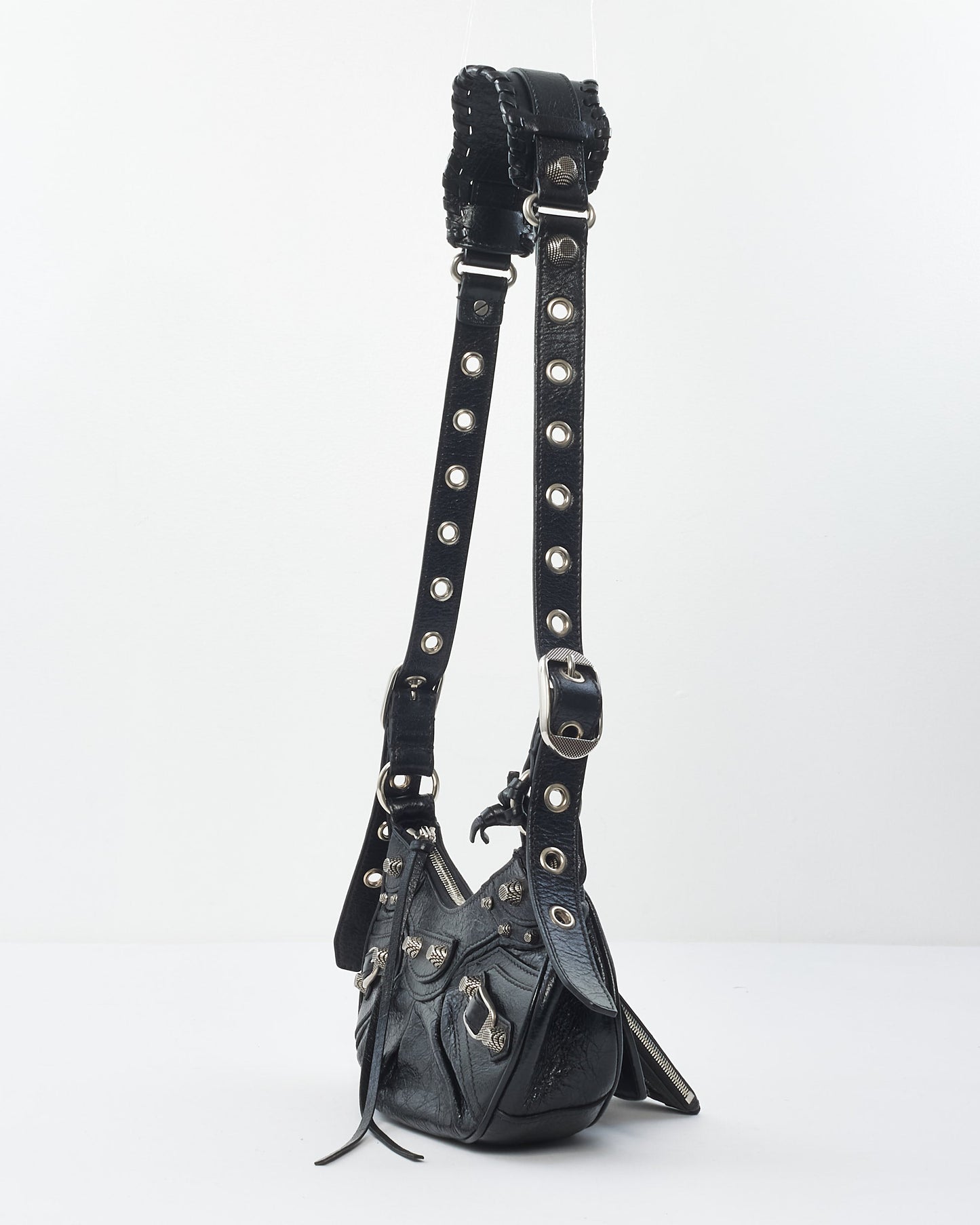 Balenciaga Black Leather Cagole XS Crossbody Bag
