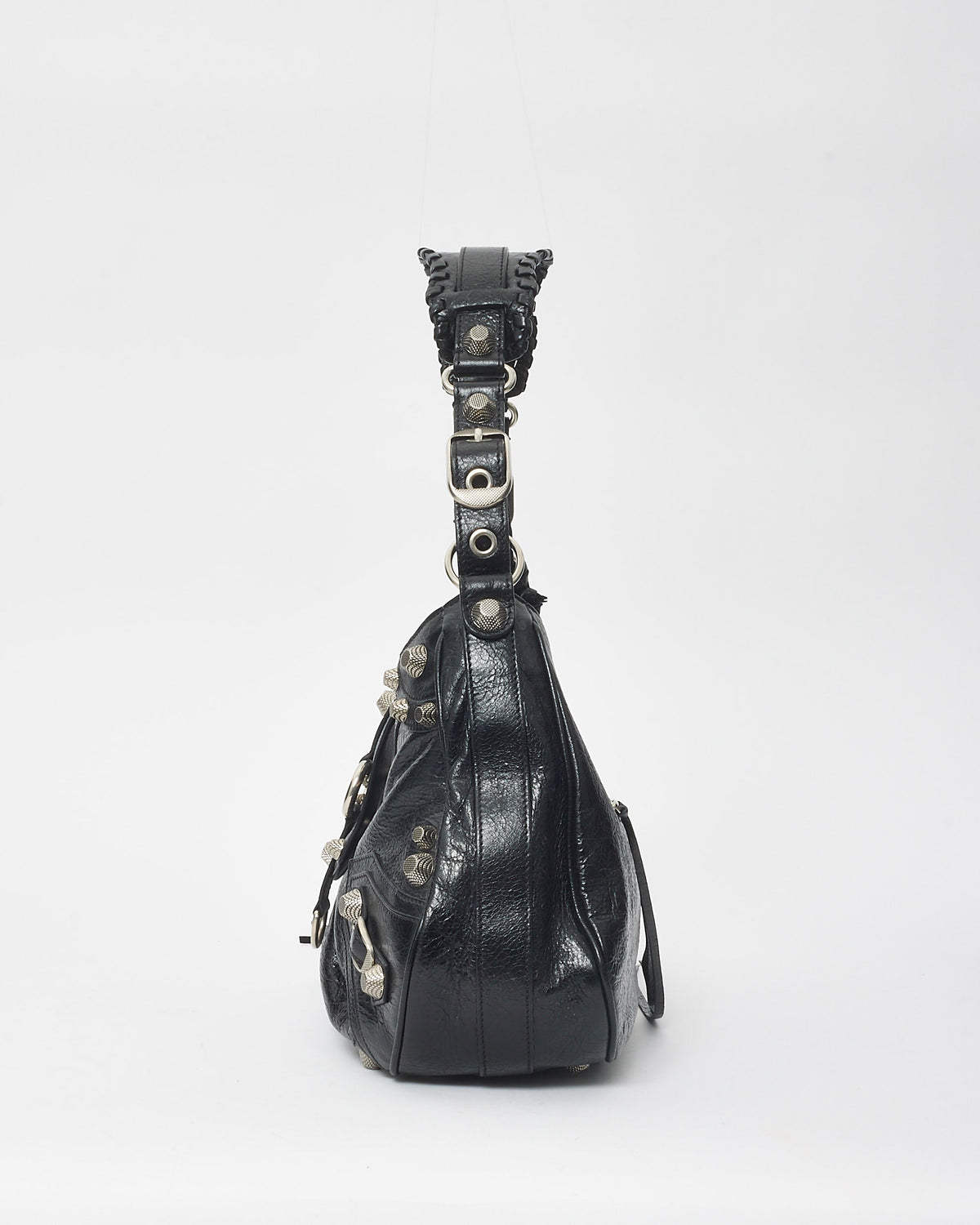 Balenciaga Black Leather Large Le Cagole Shoulder Bag