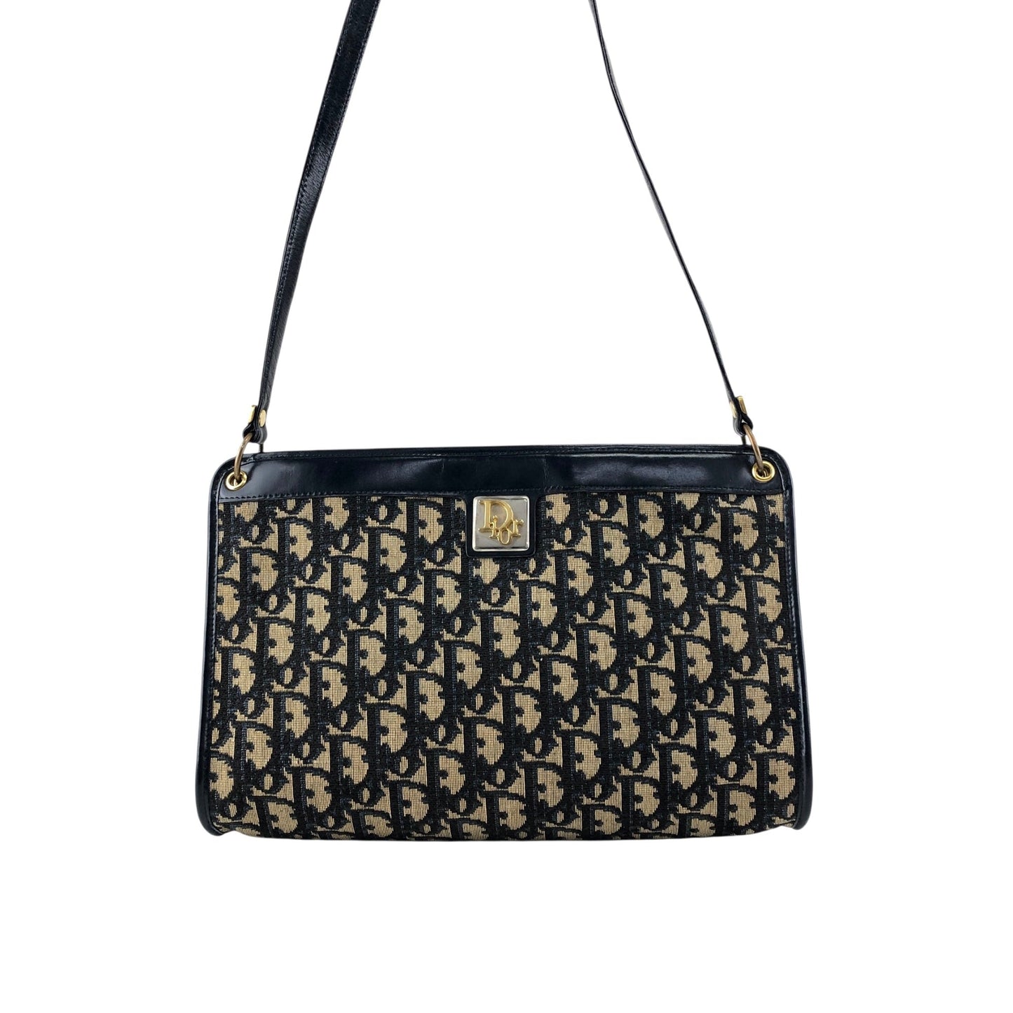 Christian Dior Trotter Shoulder bag Navy Vintage 57rizh