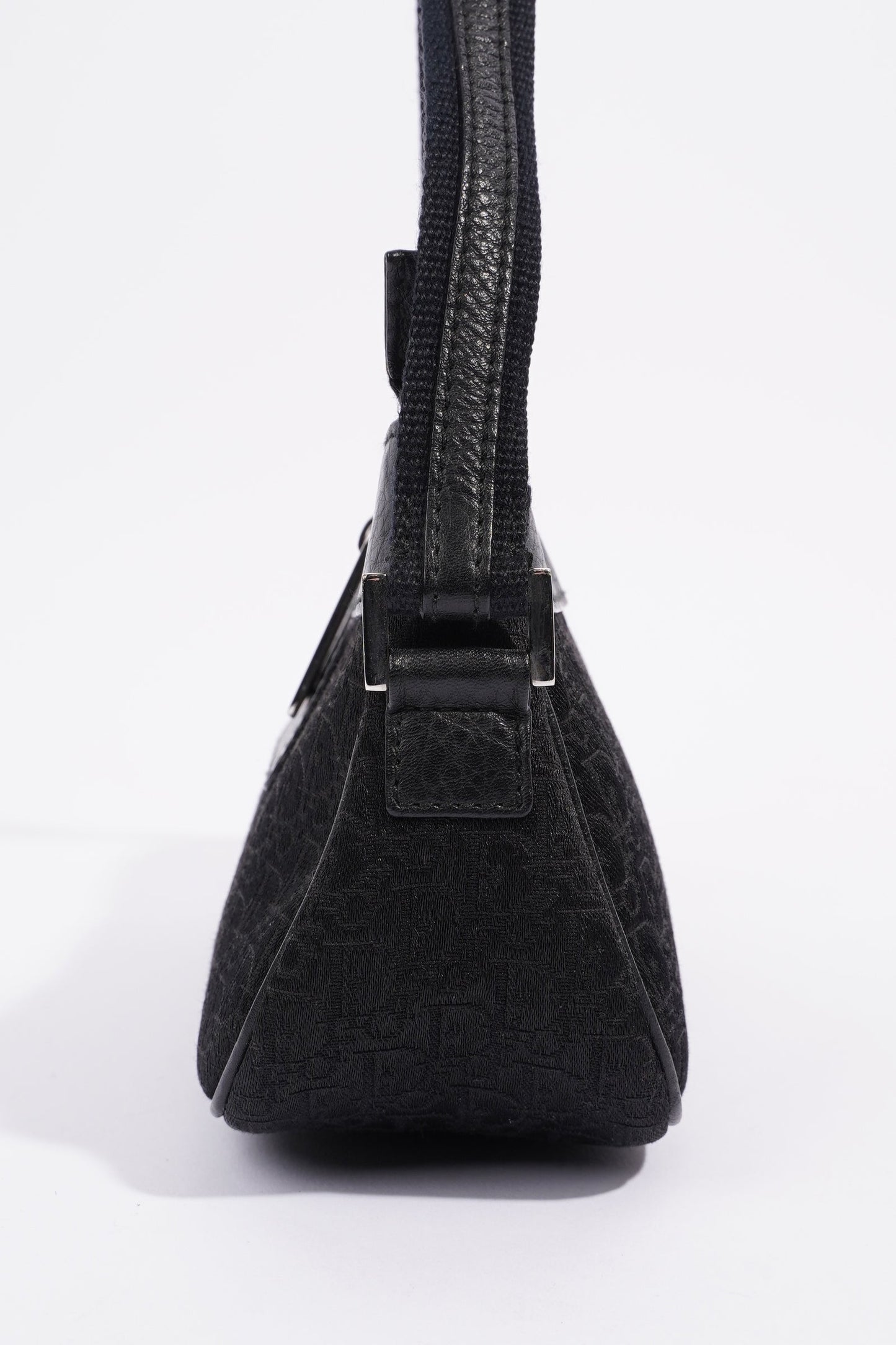 Christian Dior Shoulder Bag Black Jacquard Canvas