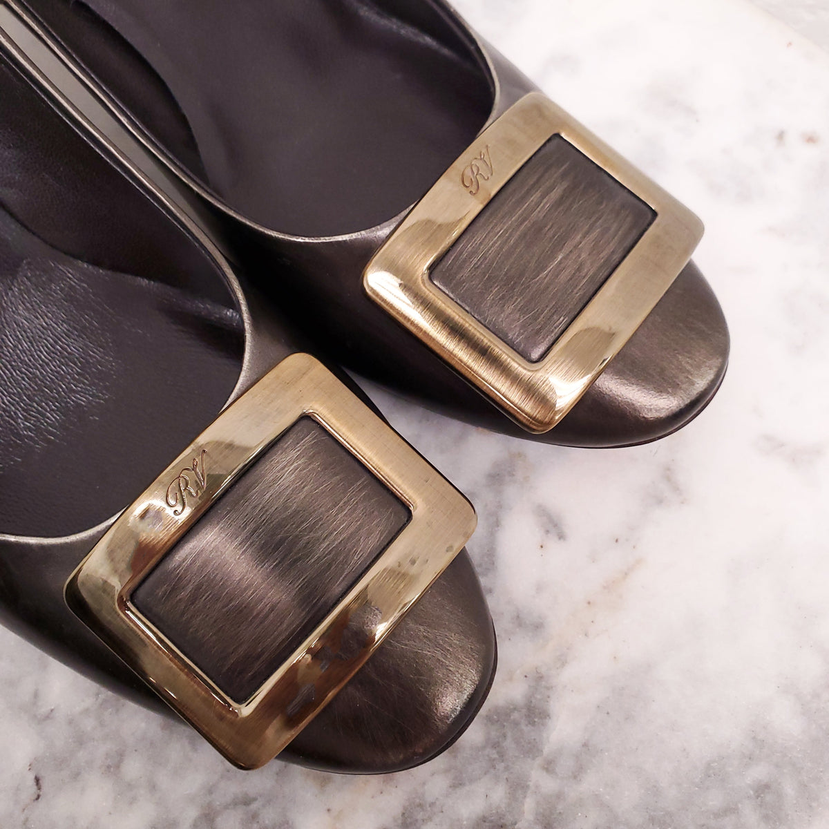 ROGER VIVIER PUTTER HEELS - SIZE 38.5