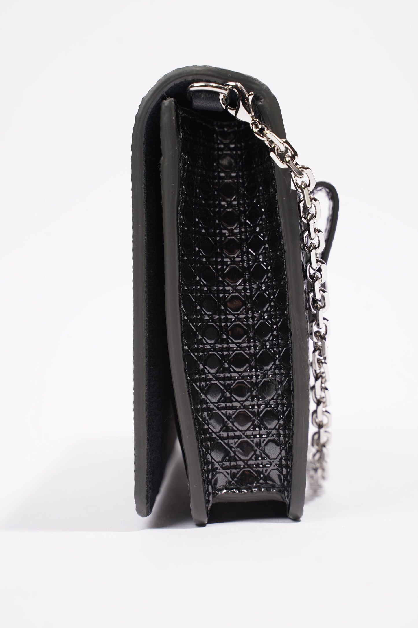 Christian Dior 30 Montaigne 2-in-1 Pouch Grey Patent Leather