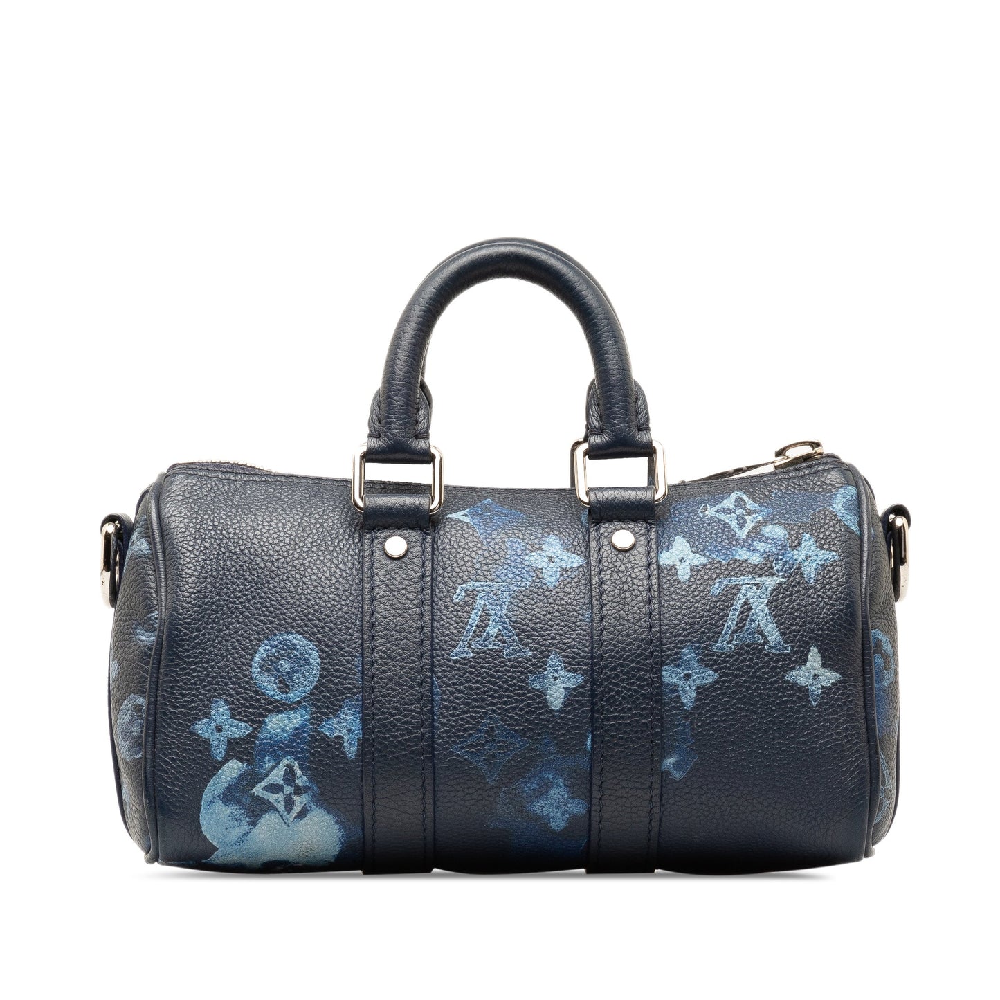 Blue Louis Vuitton Taurillon Ink Watercolor Keepall Bandouliere XS Satchel