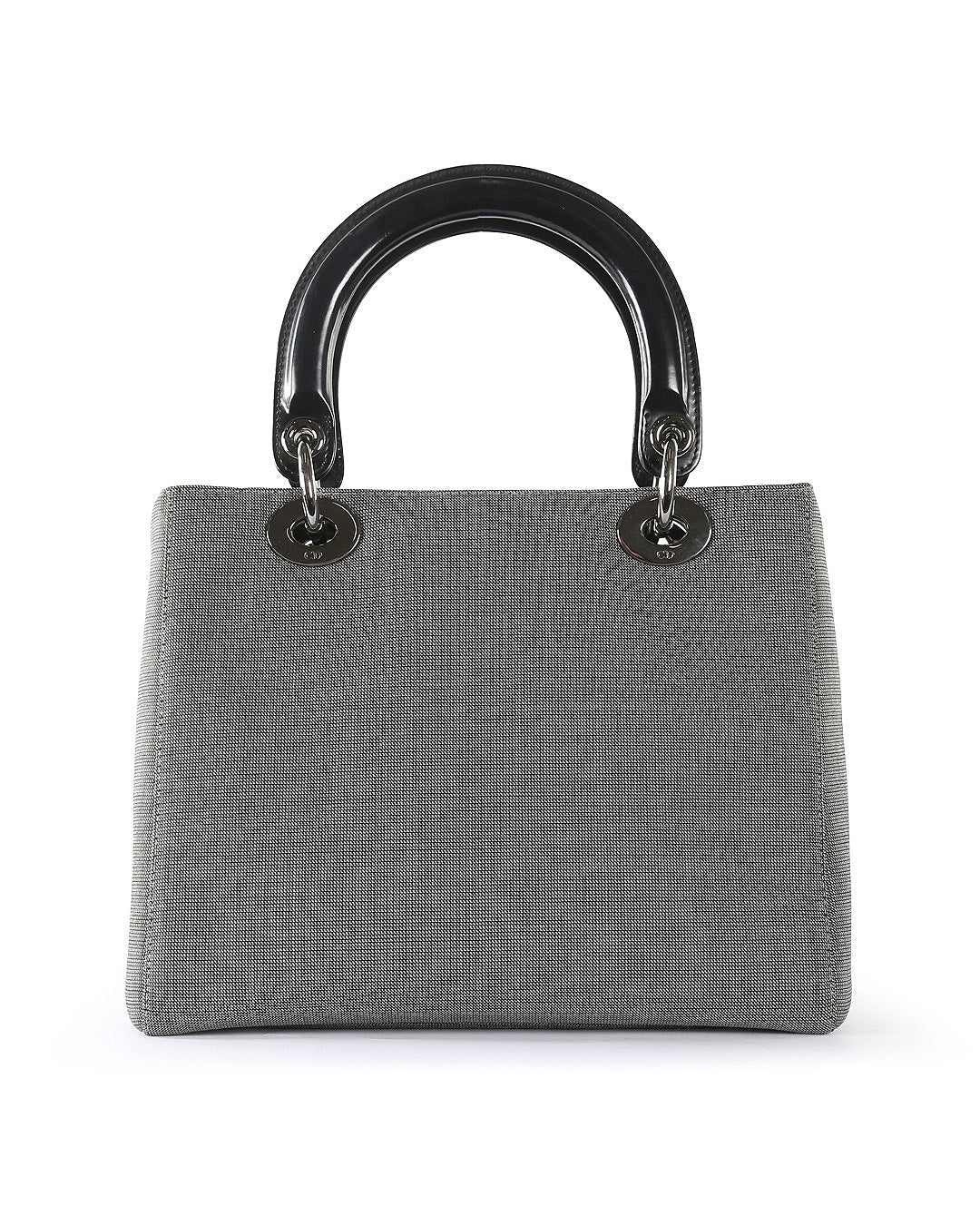 CHRISTIAN DIOR Grey Canvas Lady Dior Tote Bag