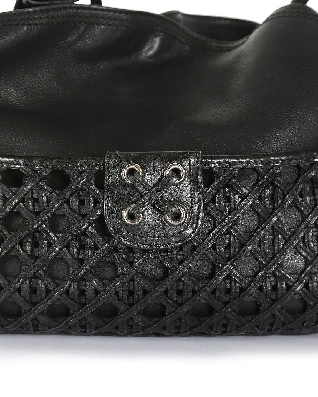 CHRISTIAN DIOR Black Leather Crossbody Bag