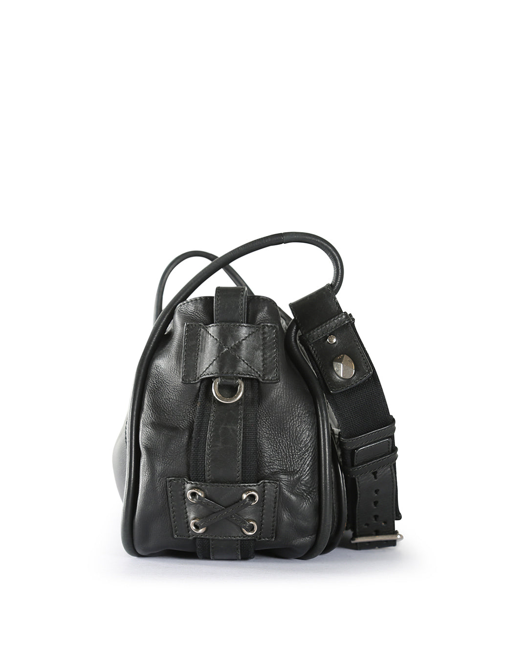 CHRISTIAN DIOR Black Leather Crossbody Bag