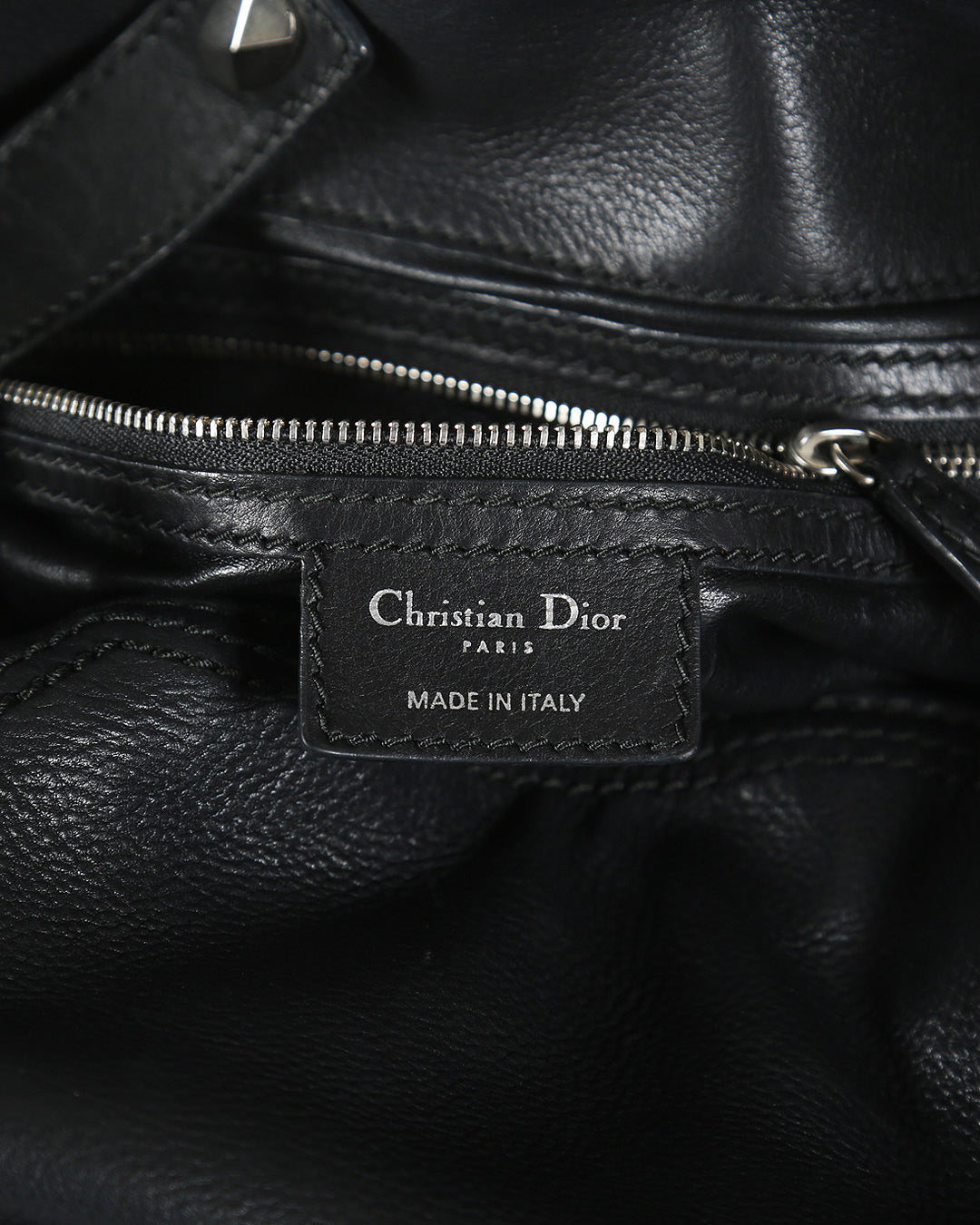 CHRISTIAN DIOR Black Leather Crossbody Bag