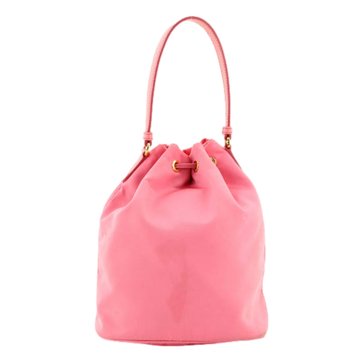 Prada Re-Nylon Saffiano Duet Bucket Crossbody Bag Small Begonia Pink