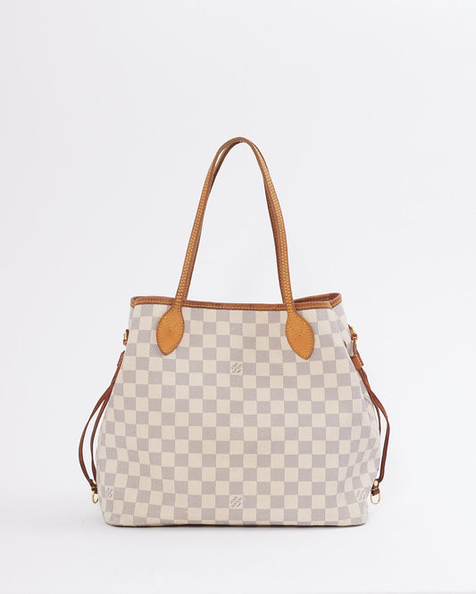 Louis Vuitton Damier Azur Canvas Neverfull MM Tote Bag