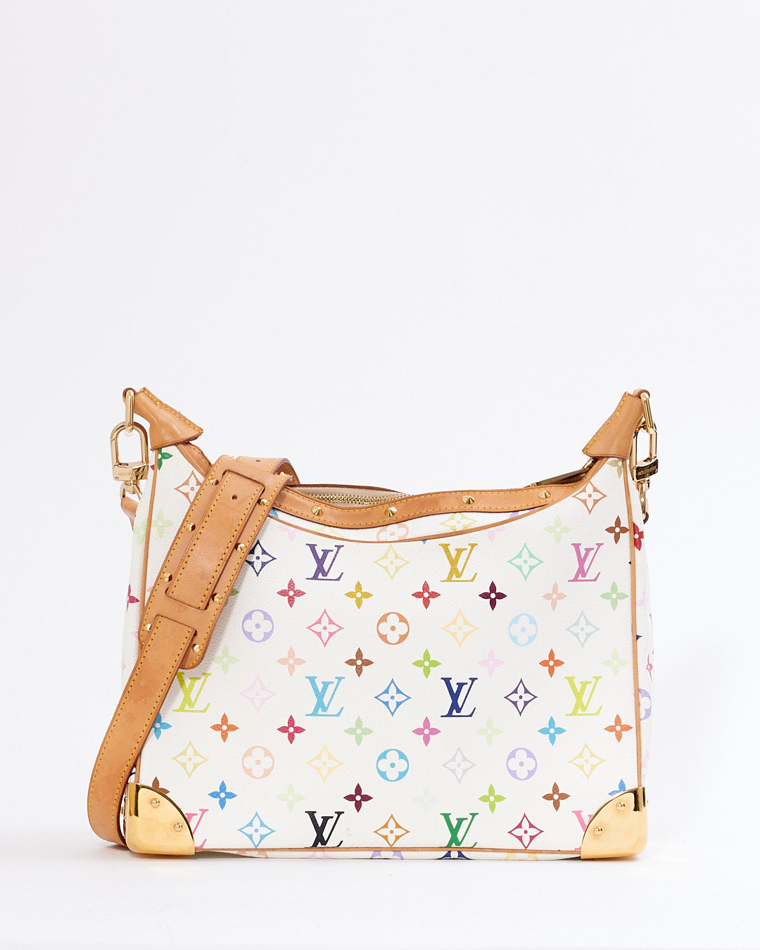 Louis Vuitton Multi White Murakami Studded Boulogne Crossbody Bag