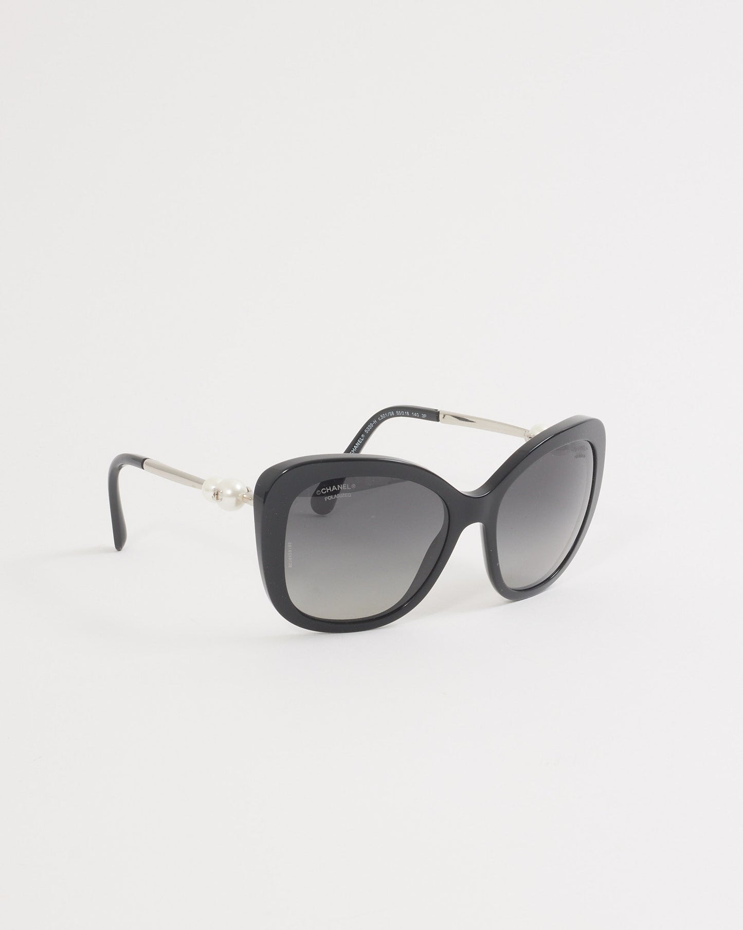 Chanel Black Pearl CC Interlocking Detail Sunglasses