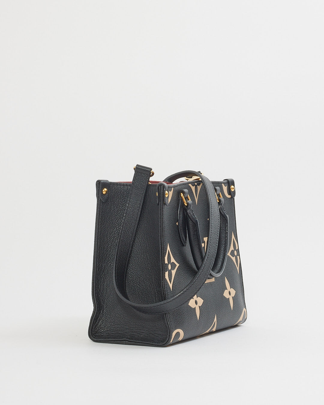 Louis Vuitton Black/White Empreinte Leather On The Go PM Tote Bag