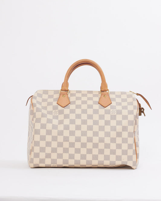 Louis Vuitton Damier Azur Canvas Speedy 30 Bag