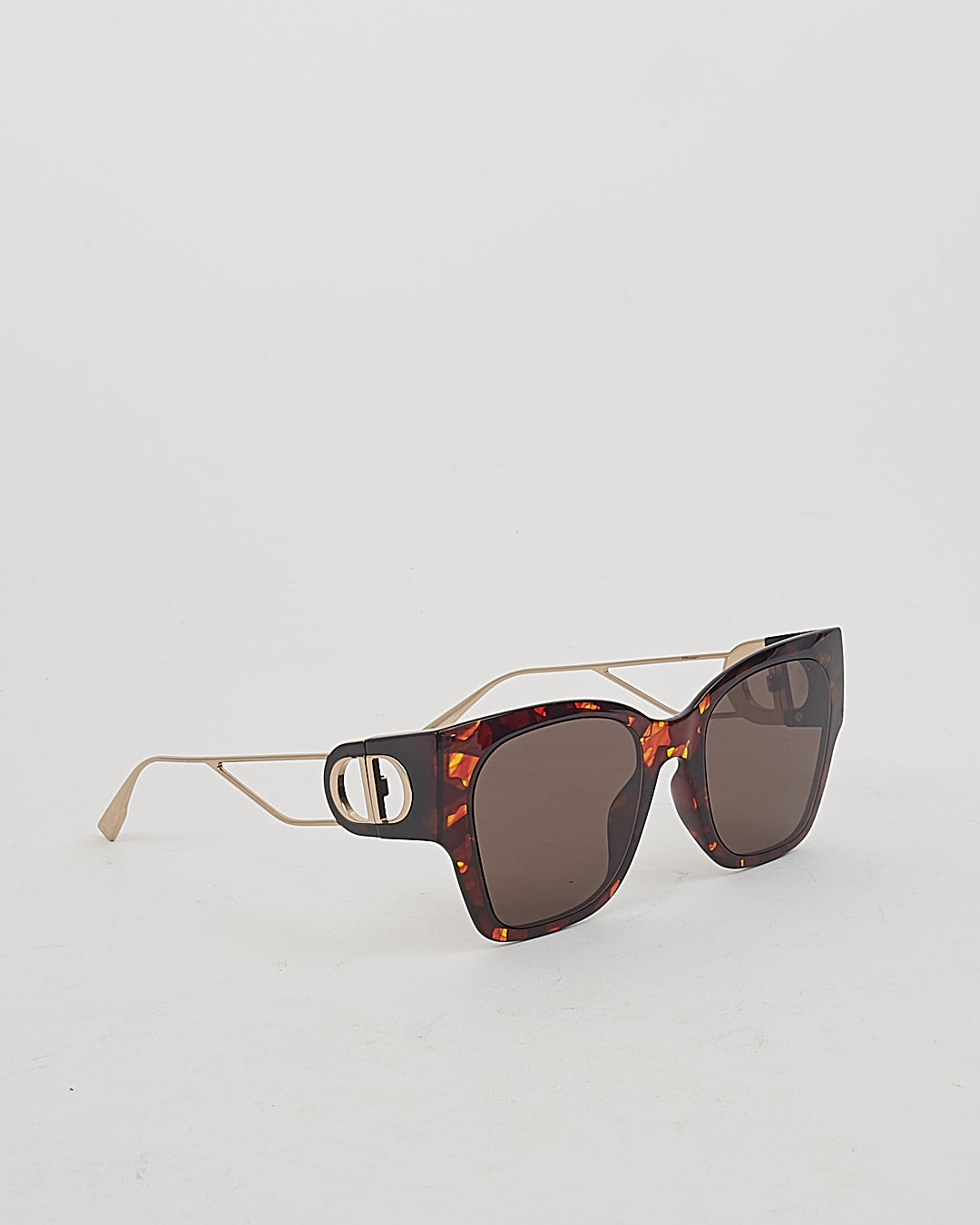 Dior Brown Tortoise 30Montaigne Oversized Sunglasses