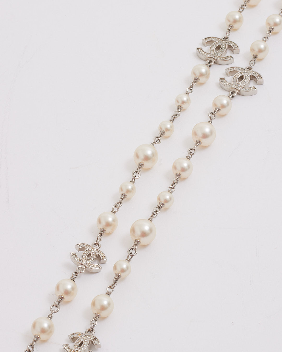 Chanel Pearl & CC Interlocking Long Station Necklace