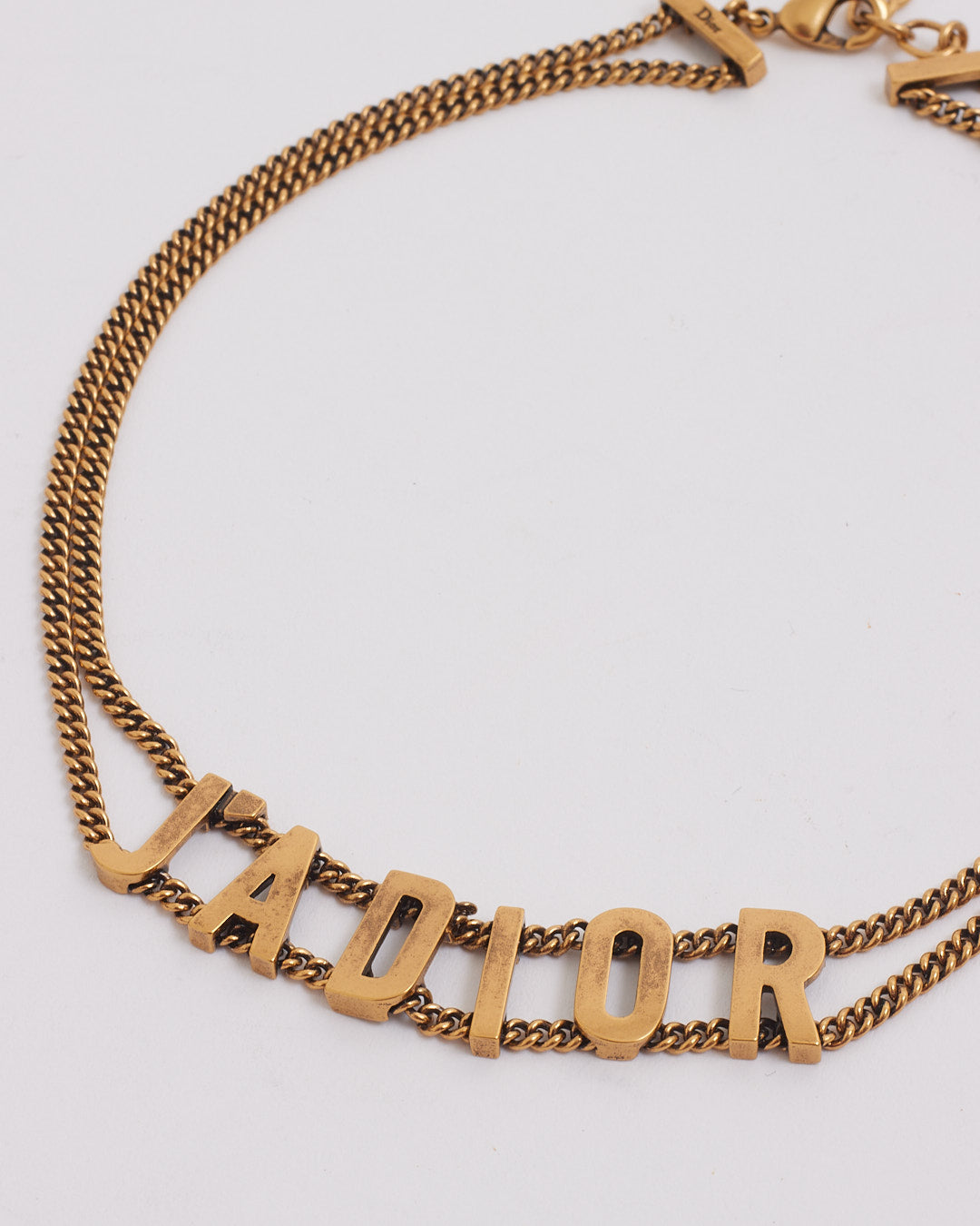 Dior Antique Gold Tone J'Adior Choker