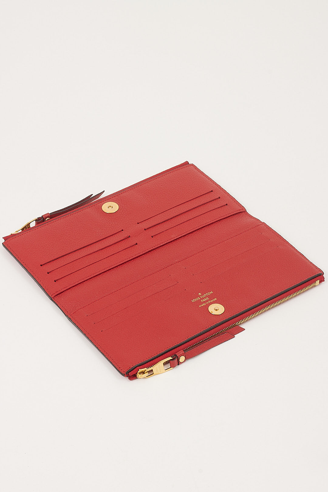 Louis Vuitton Red Monogram Empreinte Leather Adele Wallet