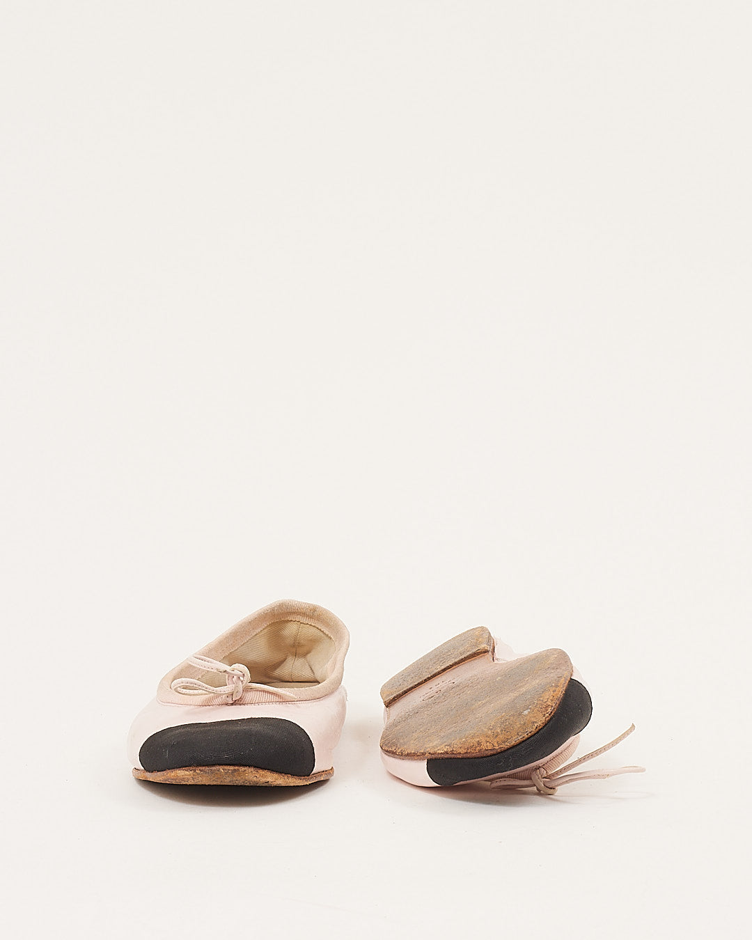 Chanel Light Pink Leather Cap Toe Ballerina Flats - 38.5