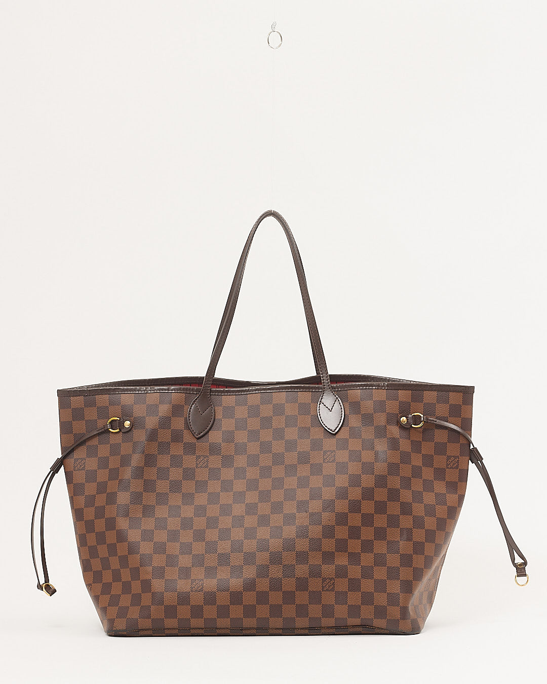Louis Vuitton Damier Ebene Canvas Neverfull GM Tote Bag with Pouch