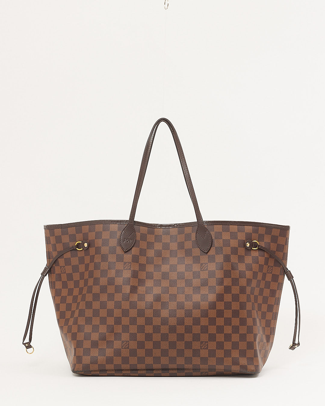 Louis Vuitton Damier Ebene Canvas Neverfull GM Tote Bag with Pouch