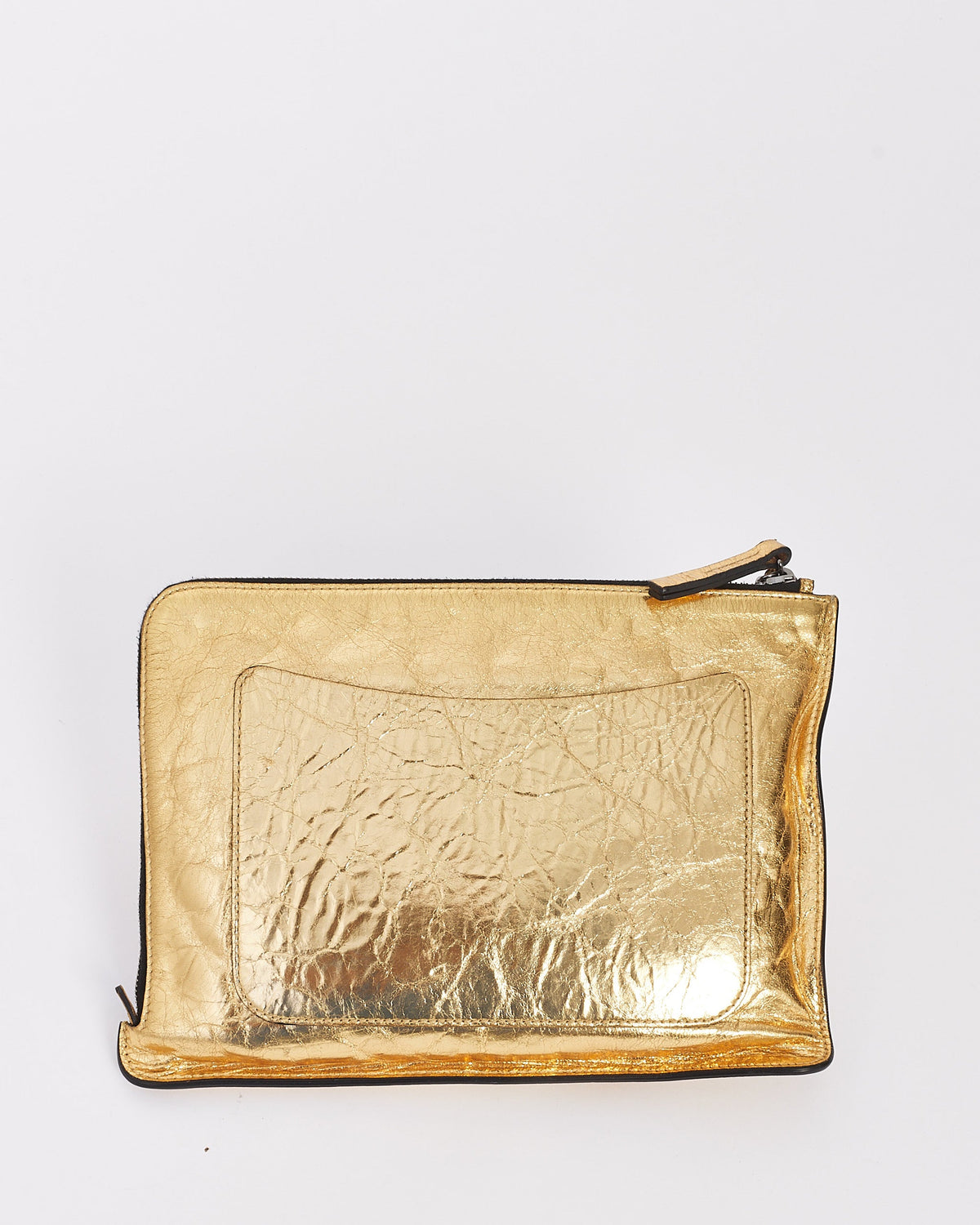 Chanel Gold Metallic Large Je Ne Suis Pas En Solde O-Case
