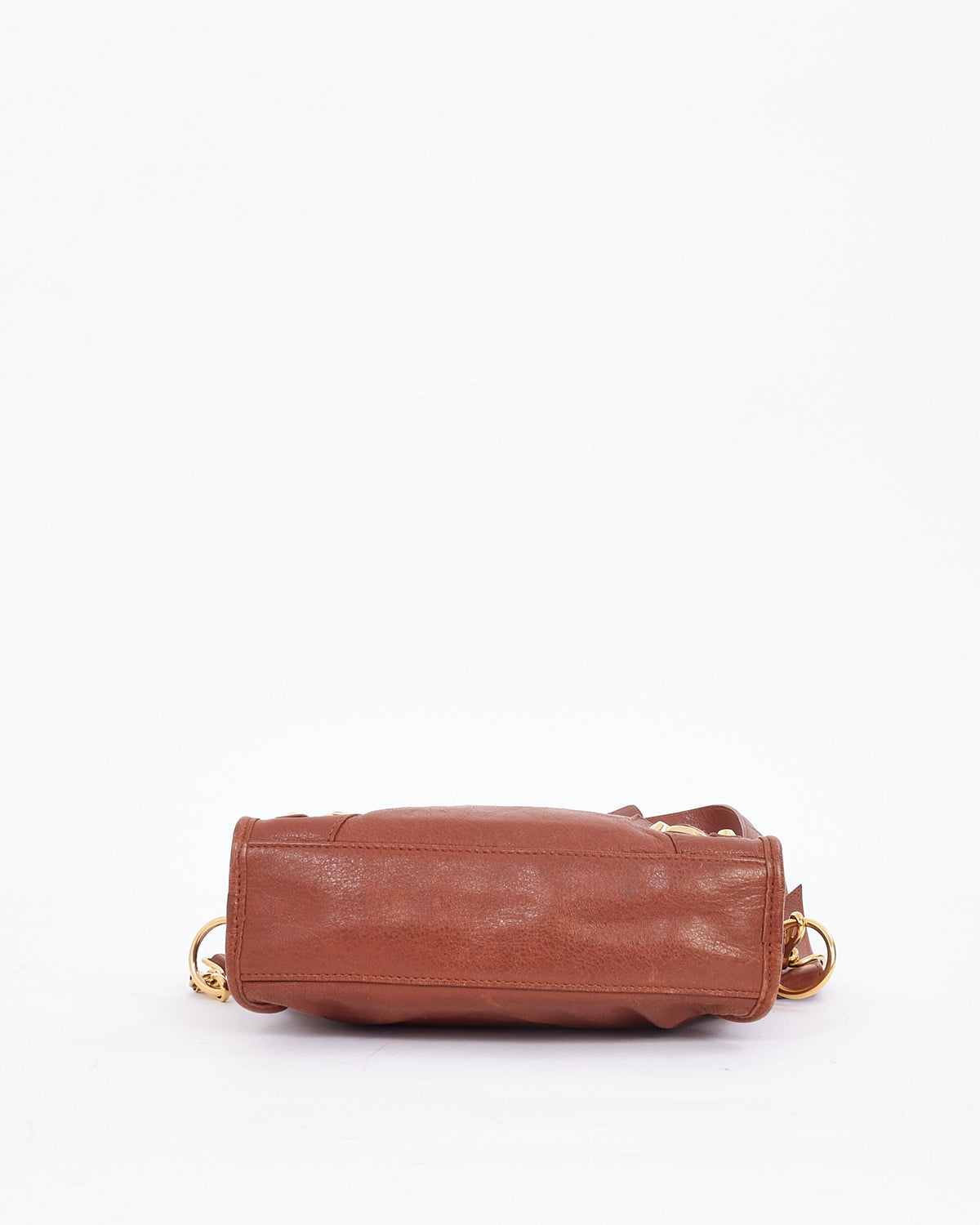 Balenciaga Tan Leather Motocross Classic Mini City Bag