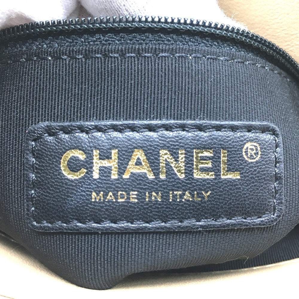 CHANEL Shoulder Bag suede Beige x Gold Metal CHANEL logo Matrasse Women Used