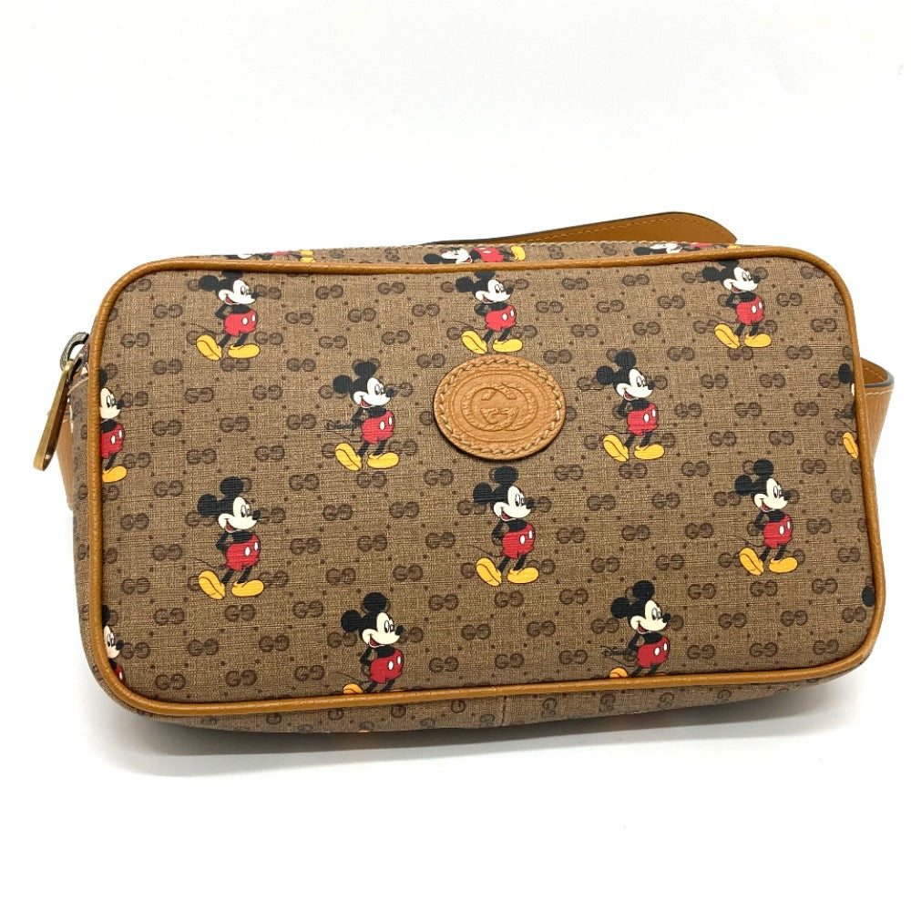 GUCCI Sling bag 602695 GG Supreme Canvas Brown Disney Collaboration Mickey Mini GG Supreme Women Secondhand