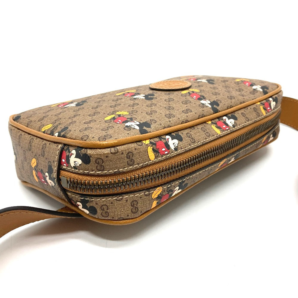 GUCCI Sling bag 602695 GG Supreme Canvas Brown Disney Collaboration Mickey Mini GG Supreme Women Secondhand