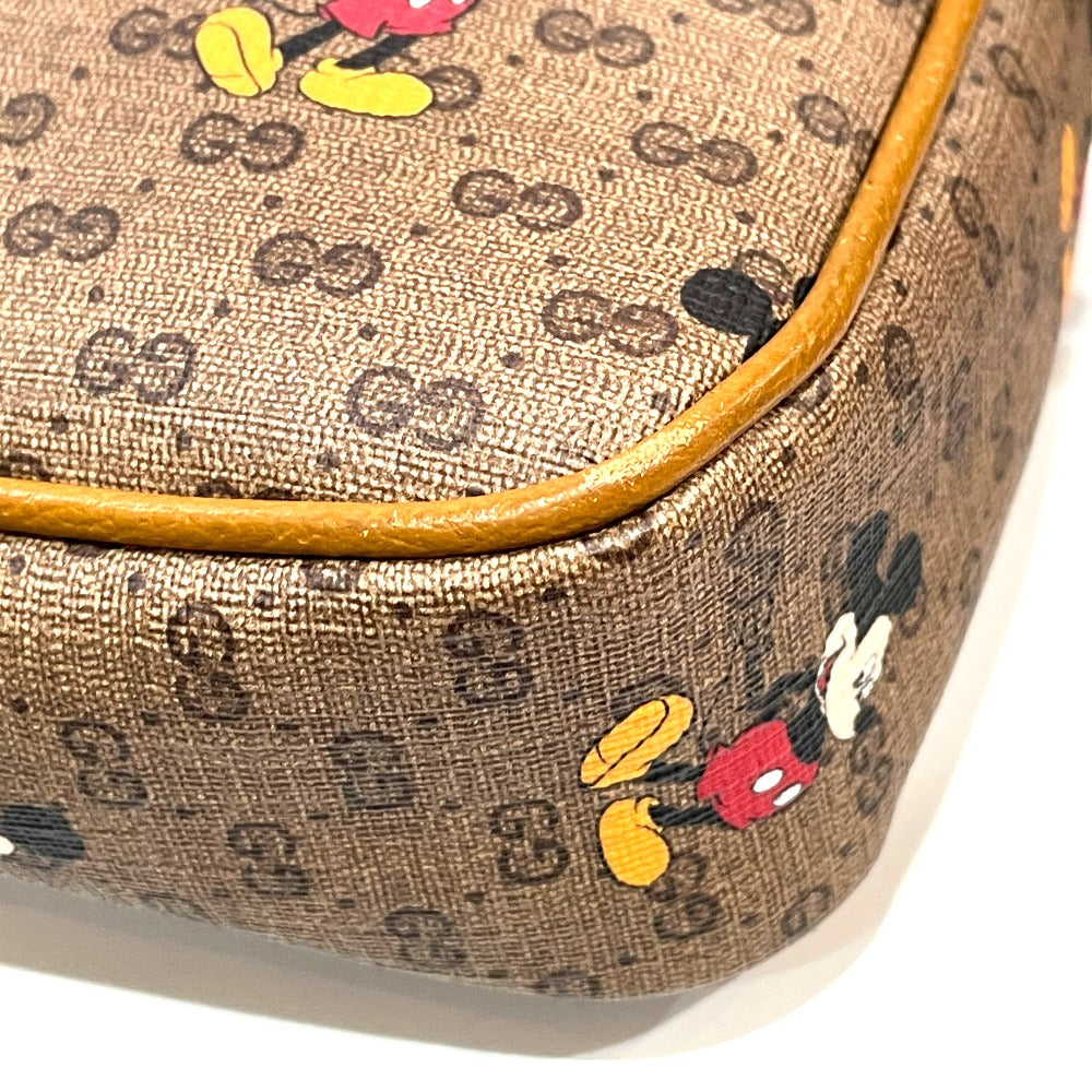GUCCI Sling bag 602695 GG Supreme Canvas Brown Disney Collaboration Mickey Mini GG Supreme Women Secondhand