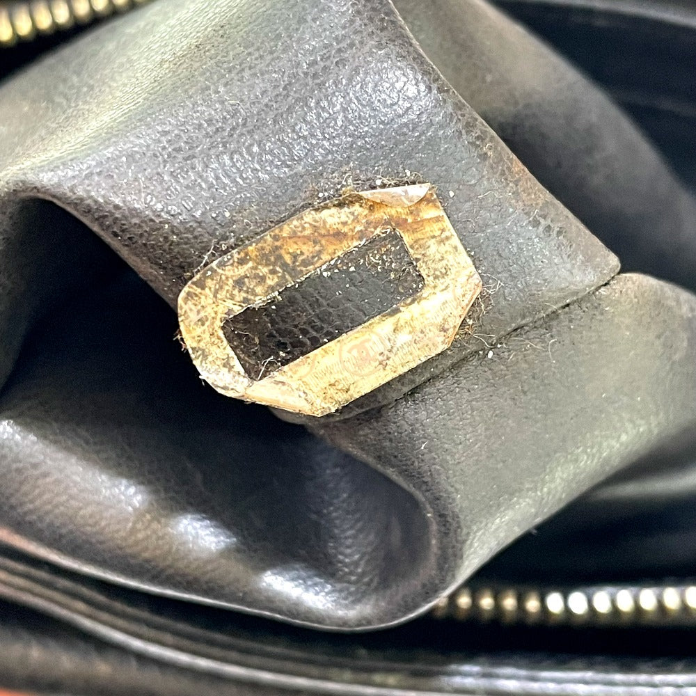 CHANEL Shoulder Bag Caviar skin black CC COCO Mark Matrasse Women Used