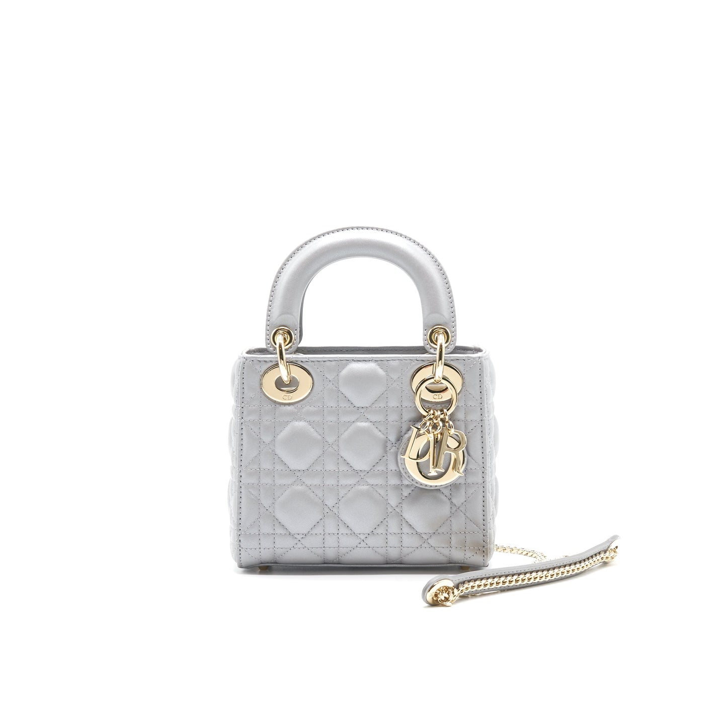 Dior Mini Lady Dior Grey GHW