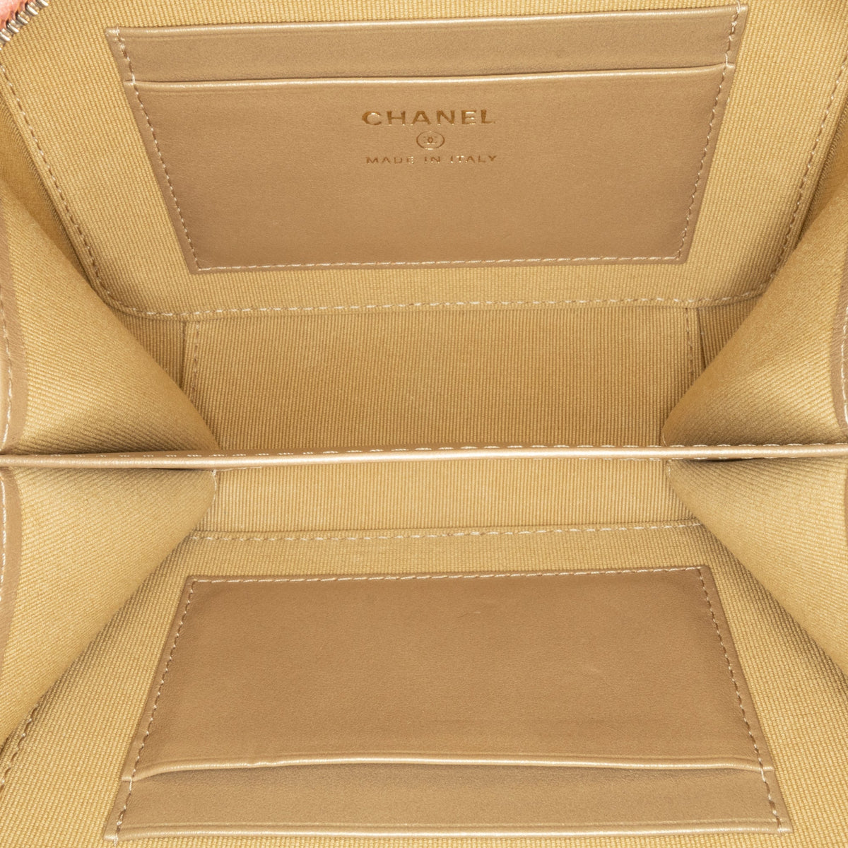 Orange Chanel CC Quilted Lambskin Pearl Crush Camera Bag
