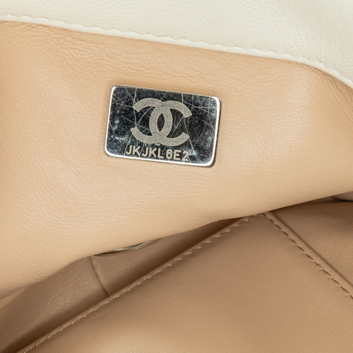 White Chanel Mini Quilted Lambskin Chain Rows Flap Crossbody Bag