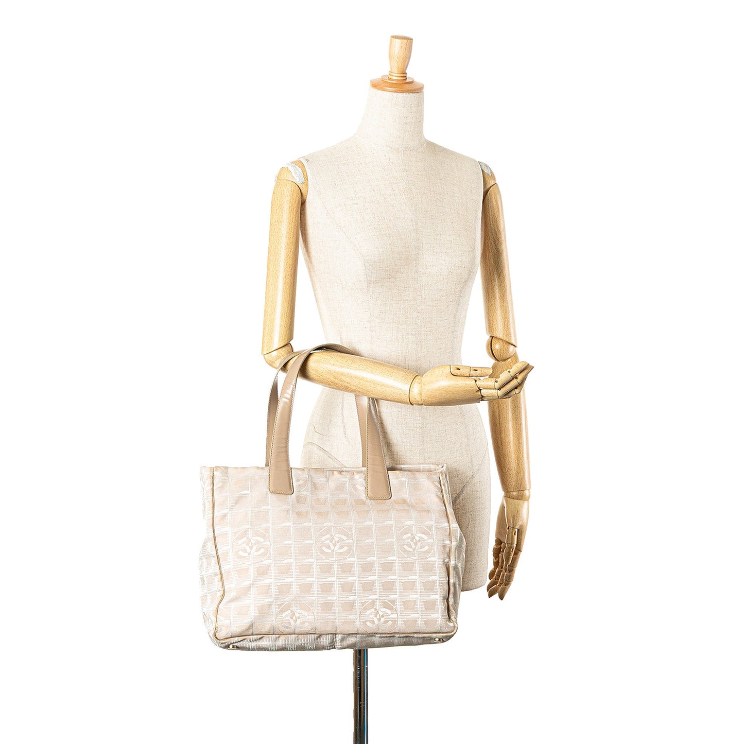 White Chanel New Travel Line Nylon Tote