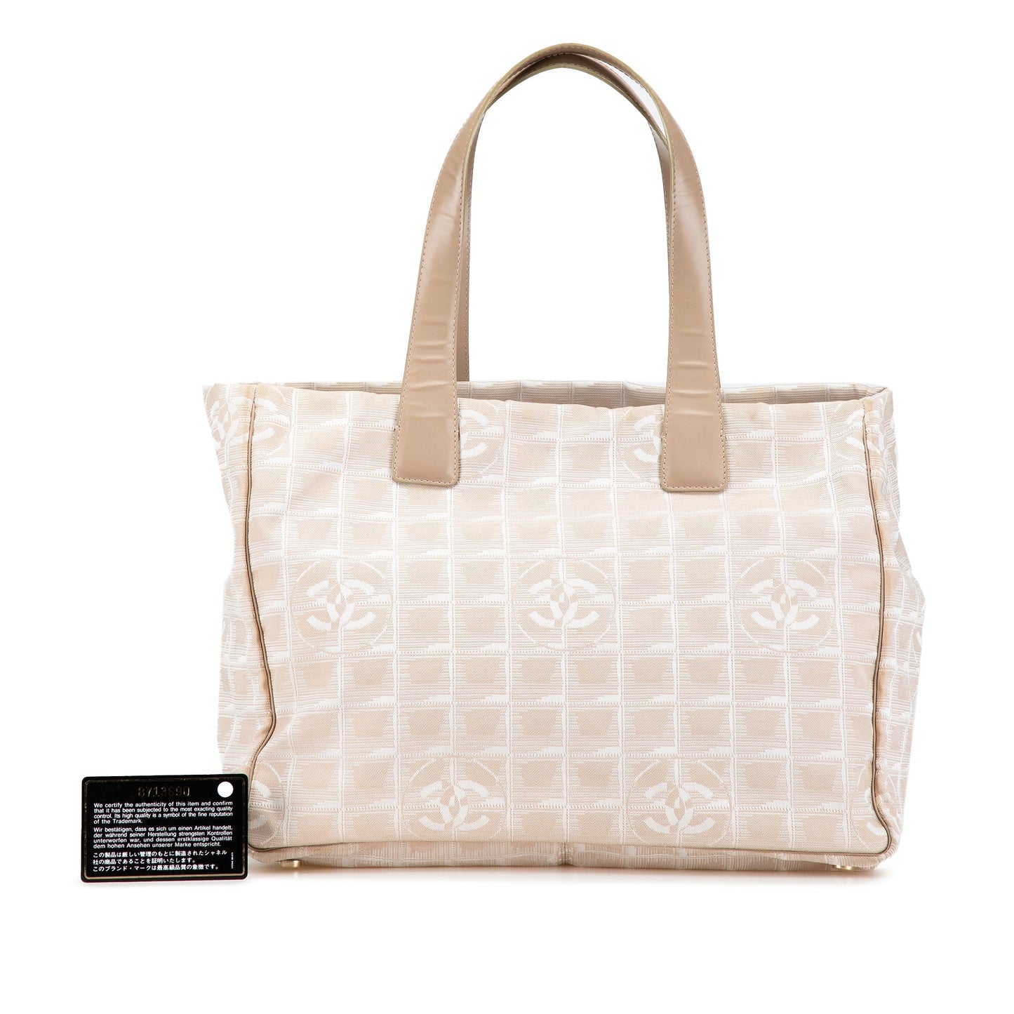 White Chanel New Travel Line Nylon Tote