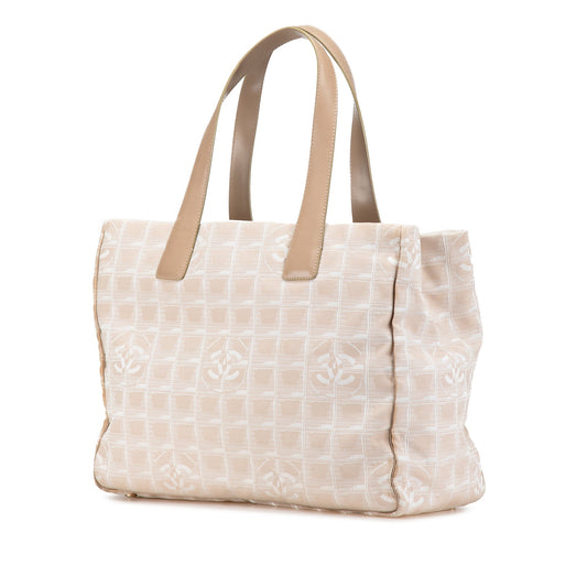 White Chanel New Travel Line Nylon Tote