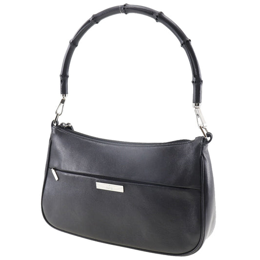 GUCCI Shoulder Bag 1.3865 Calfskin black Bamboo Women Used