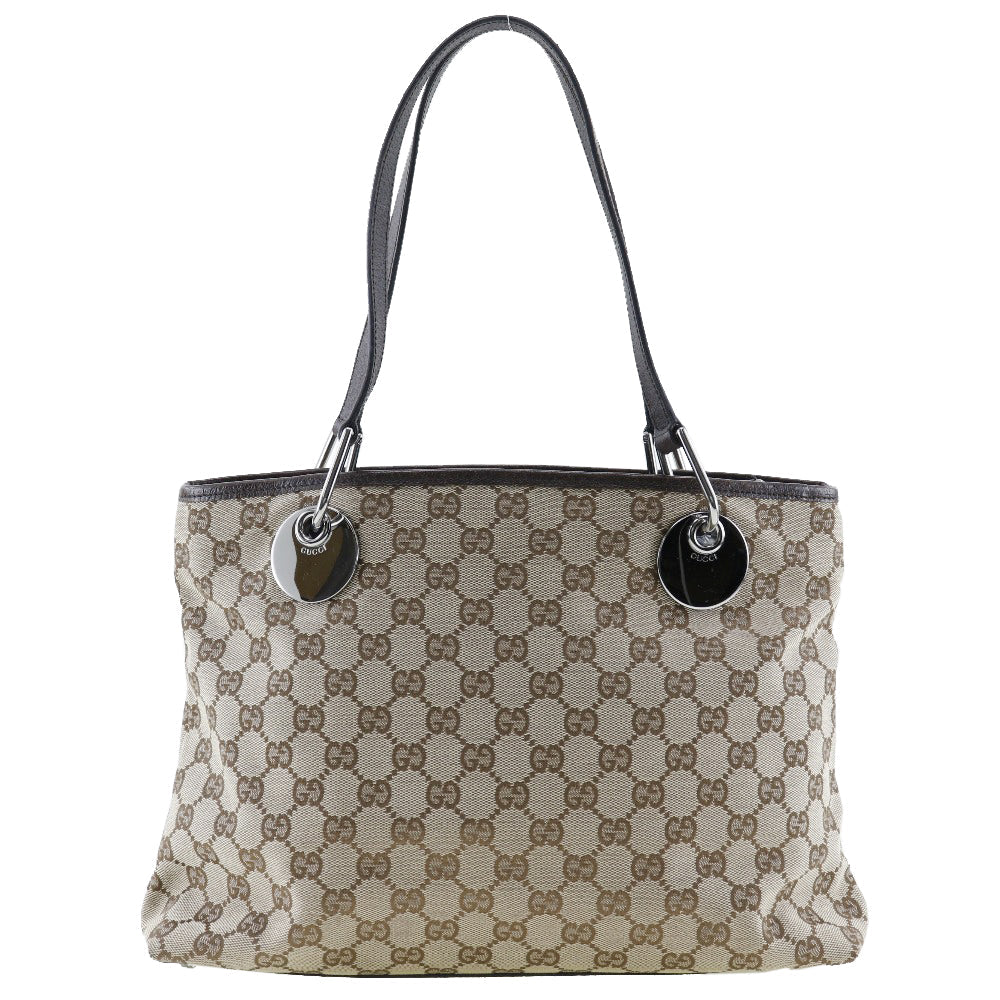 GUCCI Tote Bag 120837 GG canvas Brown Women Used