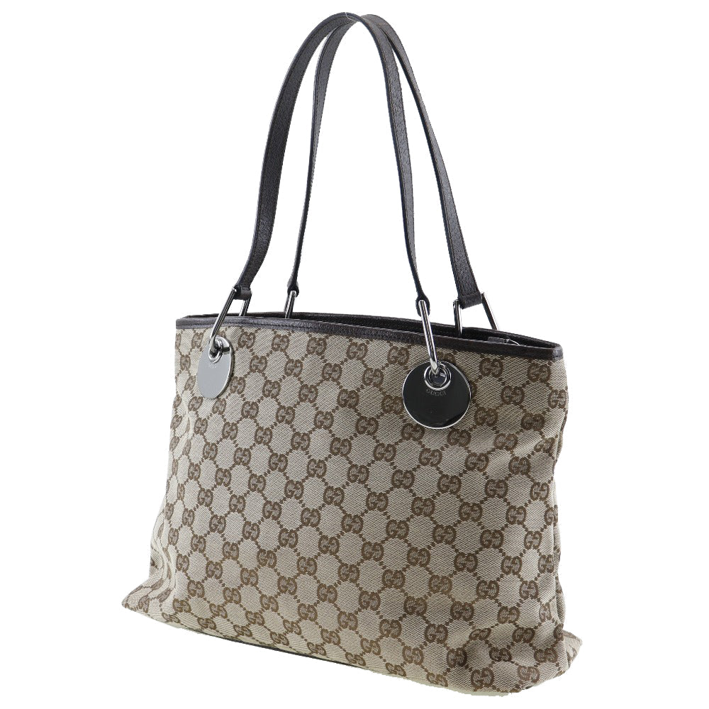 GUCCI Tote Bag 120837 GG canvas Brown Women Used