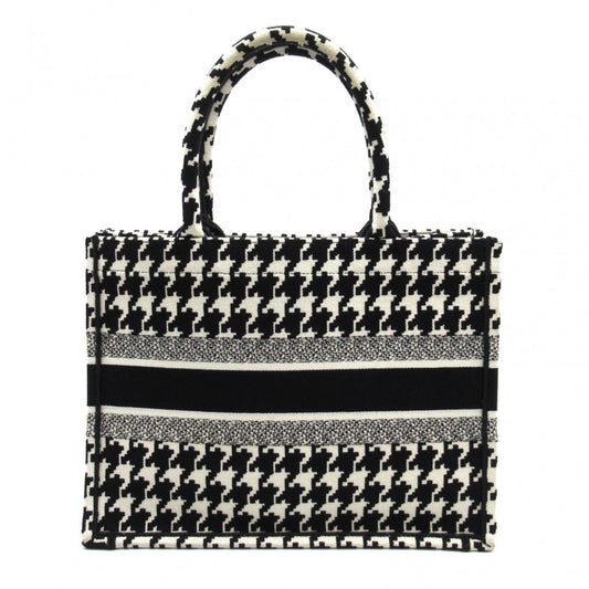 Houndstooth Canvas Medium Book Tote
