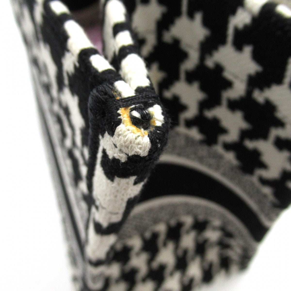 Houndstooth Canvas Medium Book Tote