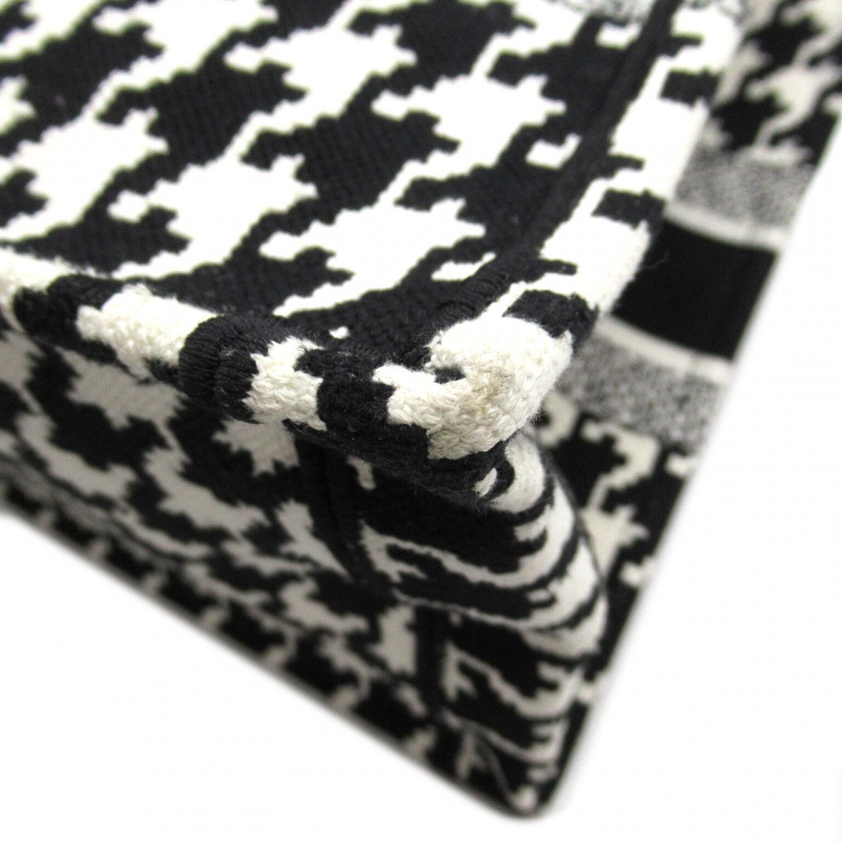 Houndstooth Canvas Medium Book Tote